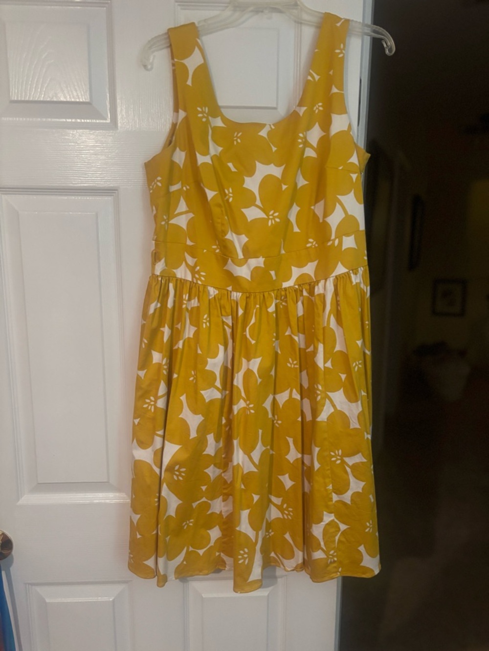 Boden Yellow and White Floral Midi Dress